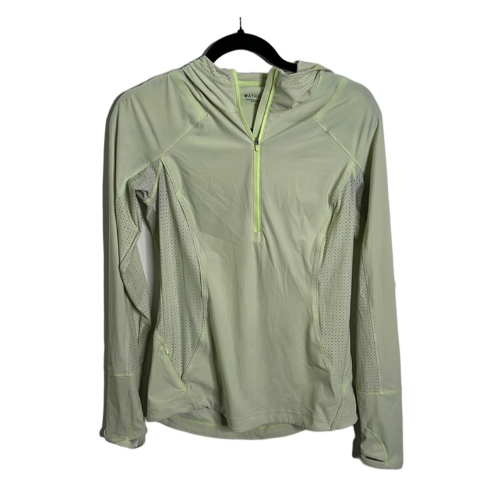 Athleta green light weight half zip hoodie size small